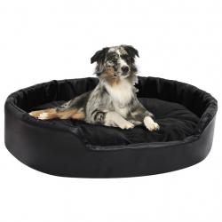 Lit pour chiens Noir 90x79x20 cm Peluche et similicuir alsavelo