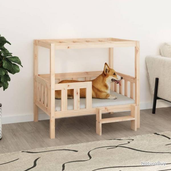 Lit pour chien 95,5x73,5x90 cm Bois de pin solide alsavelo