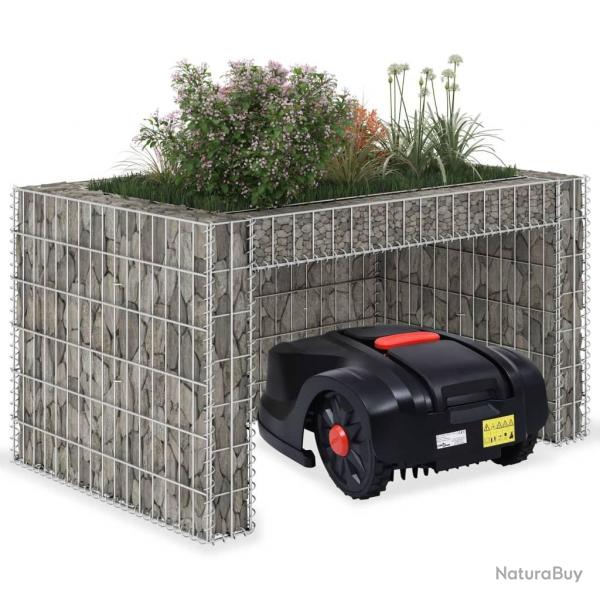 Garage tondeuse  gazon lit surlev 110x80x60 cm Fil en acier alsavelo