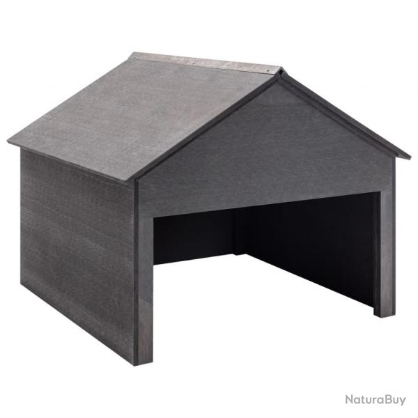 Garage pour tondeuse  gazon Gris 80x80x70 cm WPC alsavelo