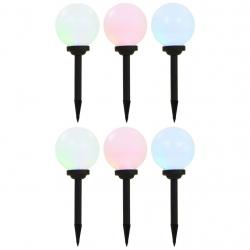 Lampes solaires sphériques LED de jardin 6 pcs 20 cm RVB alsavelo
