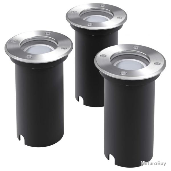 Lampes au sol  LED d'extrieur 3 pcs rond alsavelo