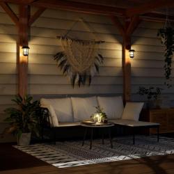 Lanternes murales solaires d'extérieur 4 pcs blanc chaud alsavelo