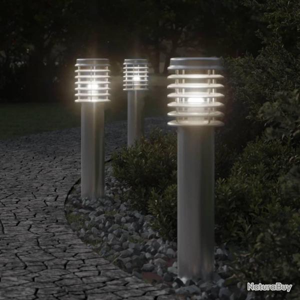Lampadaire d'extrieur argent 60 cm acier inoxydable alsavelo