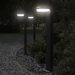 Lampadaires d'extérieur 3pcs noir aluminium moulé sous pression alsavelo