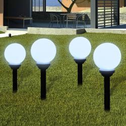 Lampes d'allée à LED 4 pcs 15 cm avec piquet de sol alsavelo