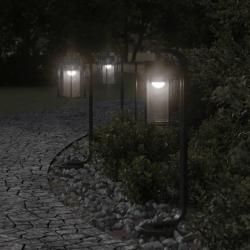 Lampadaire d'extérieur noir 60 cm acier inoxydable alsavelo