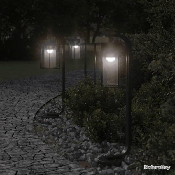 Lampadaire d'extrieur noir 60 cm acier inoxydable alsavelo