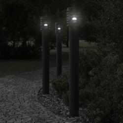 Lampadaire d'extérieur noir 110 cm acier inoxydable alsavelo