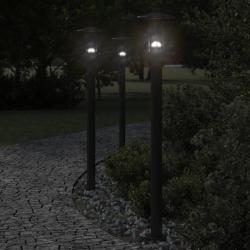 Lampadaire d'extérieur noir 100 cm acier inoxydable alsavelo