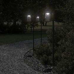 Lampadaire d'extérieur noir 100 cm acier inoxydable alsavelo