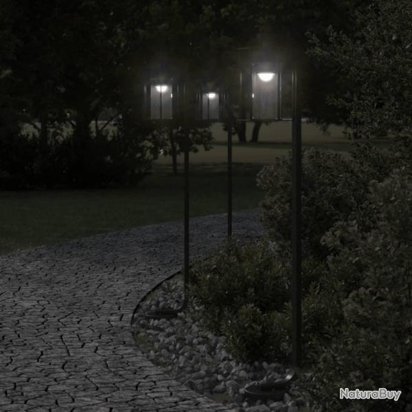 Lampadaire d'extrieur noir 100 cm acier inoxydable alsavelo