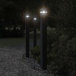 Lampadaire d'extérieur avec sortie noir 110 cm aluminium alsavelo