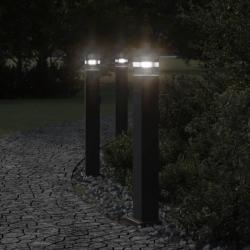 Lampadaire d'extérieur avec sortie noir 80 cm aluminium alsavelo