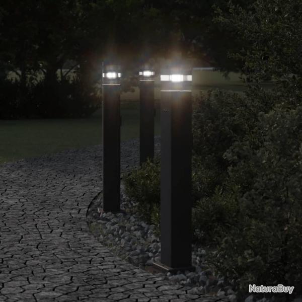 Lampadaire d'extrieur avec sortie noir 80 cm aluminium alsavelo