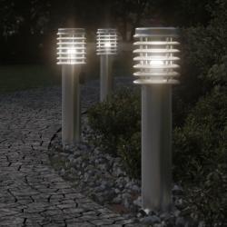 Lampadaire d'extérieur et sortie argenté 60 cm acier inoxydable alsavelo