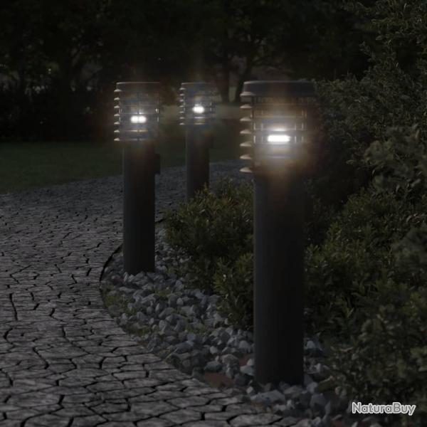 Lampadaire d'extrieur noir 60 cm acier inoxydable alsavelo