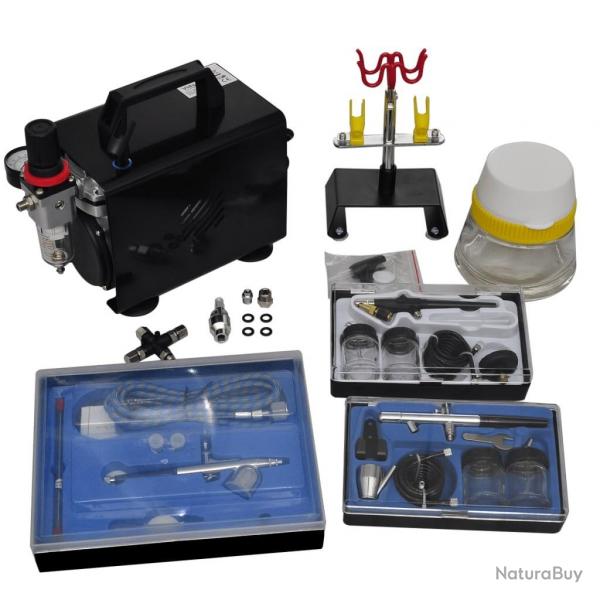 Kit de compresseur d'arographe avec 3 pistolets alsavelo