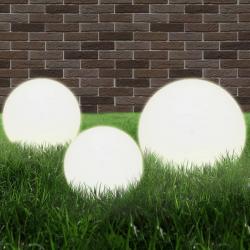 Jeu de lampe boule à LED 3 pcs PMMA sphérique 20/30/40 cm alsavelo