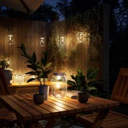 Lampe solaire en verre d'extérieur 12 pcs blanc chaud alsavelo