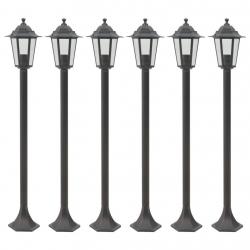 Lampe de jardin à piquet 6 pcs E27 110 cm Aluminium Bronze alsavelo