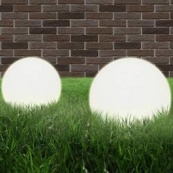 Lampe à LED sous forme de boule 2 pcs Sphérique 30 cm PMMA alsavelo