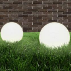 Lampe à LED sous forme de boule 2 pcs Sphérique 40 cm PMMA alsavelo