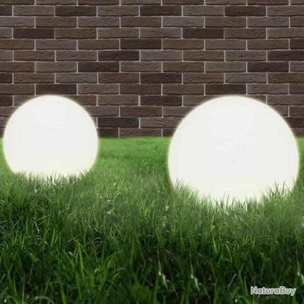 Lampe  LED sous forme de boule 2 pcs Sphrique 40 cm PMMA alsavelo