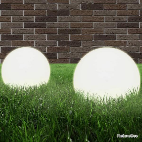Lampe  LED sous forme de boule 2 pcs Sphrique 25 cm PMMA alsavelo
