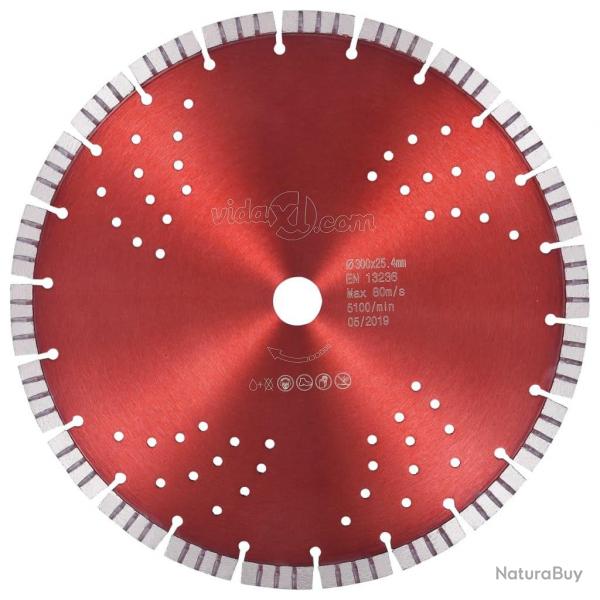 Disque de coupe diamant avec turbo et trous Acier 300 mm alsavelo