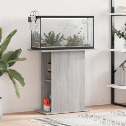 Support d'aquarium sonoma gris 75x36x72,5 cm bois d'ingénierie alsavelo