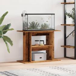 Support d'aquarium vieux bois 80x35x60 cm bois d'ingénierie alsavelo