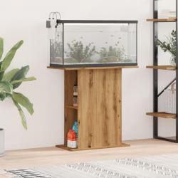 Support d'aquarium chêne artisanal 36x75x72,5cm bois ingénierie alsavelo