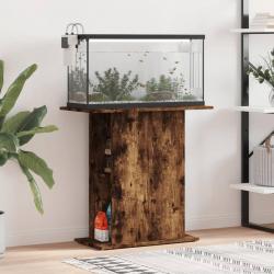 Support d'aquarium chêne fumé 75x36x72,5 cm bois d'ingénierie alsavelo