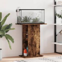 Support d'aquarium chêne fumé 60,5x36x72,5 cm bois d'ingénierie alsavelo
