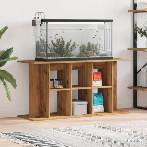 Support d'aquarium chne artisanal 120x40x60 cm bois ingnierie alsavelo