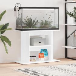 Support d'aquarium blanc brillant 80x35x60 cm bois d'ingénierie alsavelo