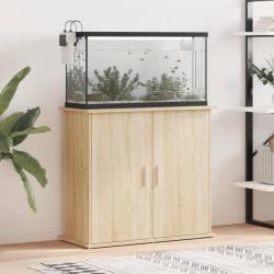 Support pour aquarium chêne sonoma 81x36x73cm bois d'ingénierie alsavelo