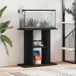 Support pour aquarium noir 60x30x60 cm bois d'ingénierie alsavelo