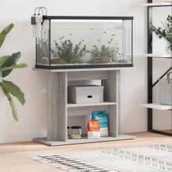Support pour aquarium sonoma gris 80x35x60 cm bois d'ingénierie alsavelo