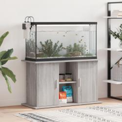 Support pour aquarium sonoma gris 101x41x58cm bois d'ingénierie alsavelo