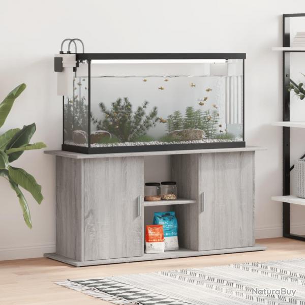 Support pour aquarium sonoma gris 121x41x58cm bois d'ingnierie alsavelo