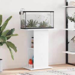 Support pour aquarium blanc 60,5x36x72,5 cm bois d'ingénierie alsavelo