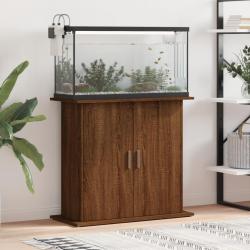 Support pour aquarium chêne marron 81x36x73cm bois d'ingénierie alsavelo
