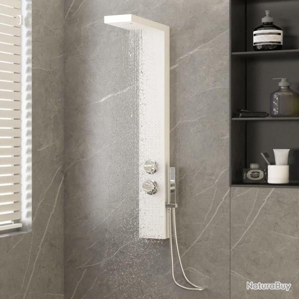 Systme de panneau de douche Aluminium Blanc alsavelo