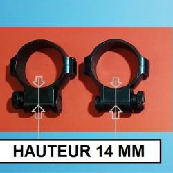 colliers acier pour carabine RUGER M77 / RUGER MINI 14 / RUGER M96 / RUGER N°1