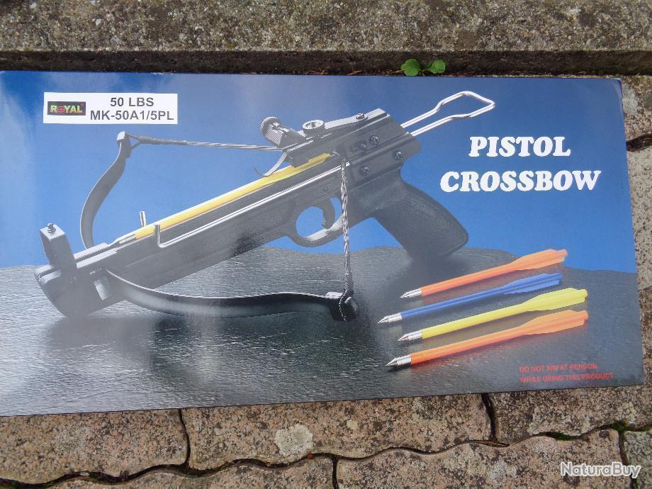 Pistolet Arbalète - Pistol Crossbow - Puissance 50 LBS - Livré Avec 16 ...