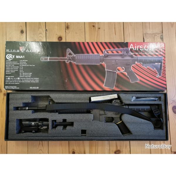 AIRSOFT Colt M4A1 King Arms full mtal + accessoires