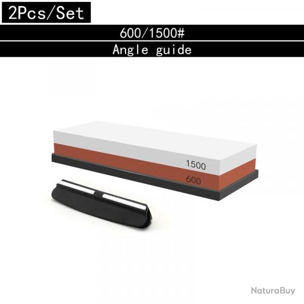 Pierre a Eau pour Aiguiser les Couteaux Double Face, Modele: 600/1500