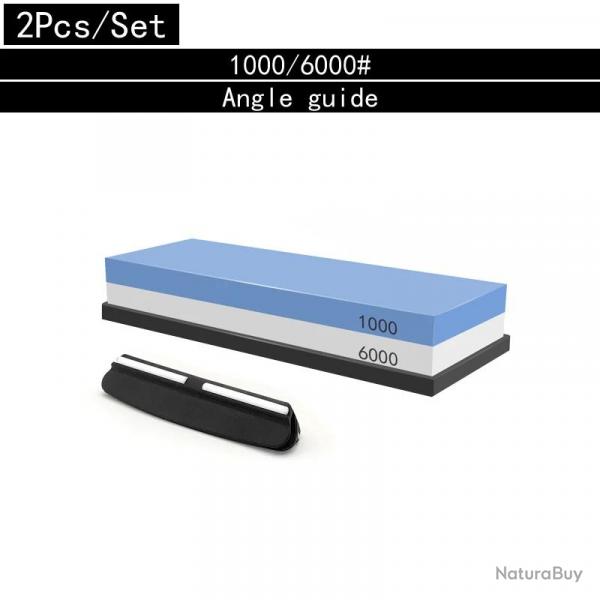 Pierre a Eau pour Aiguiser les Couteaux Double Face, Modele: 1000/6000